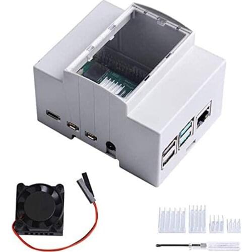 For Raspberry Pi Motherboard 4B+ Shell 4Th Generation Box Raspberry Pi4 Protective Shell Accessories, with Heat Sink