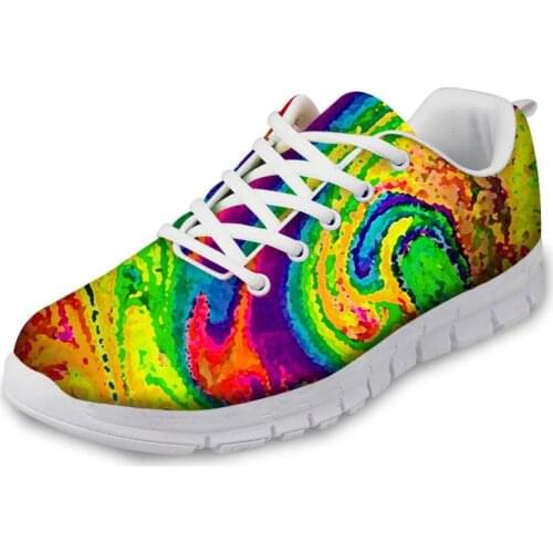 HaoYun Women Nurse Sneakers Arts Painting Pattern Girls Casual Walking Shoes Nursing Flats Student Shoes Zapatos Tenis Feminino