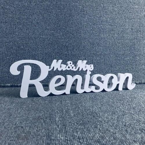 Custom Mr & Mrs Last Name Wedding Table Sign,Custom Couple Wedding Sign Family Name decor,Bride&Groom Wedding Decor Supplies