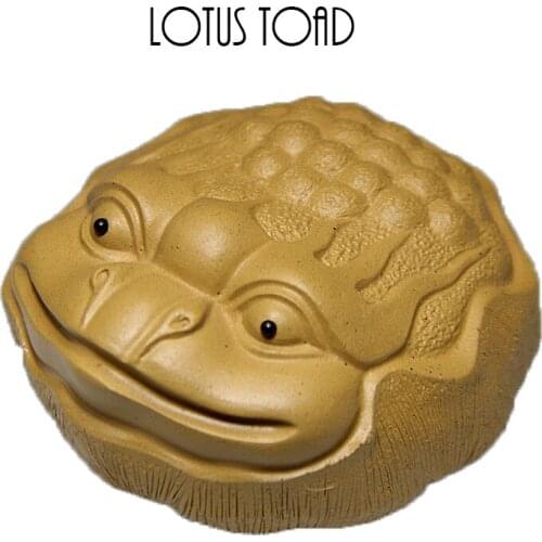 Yixing purple sand tea pet purple clay tea toy lotus leaf Toad tea tray ornaments wholesale