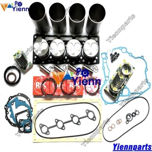 V1505 Overhaul Rebuild Kit Piston Piston Ring Cyliner Liner Full Gasket set Main Bearing set For Kubota Bobcat MX425 MX428
