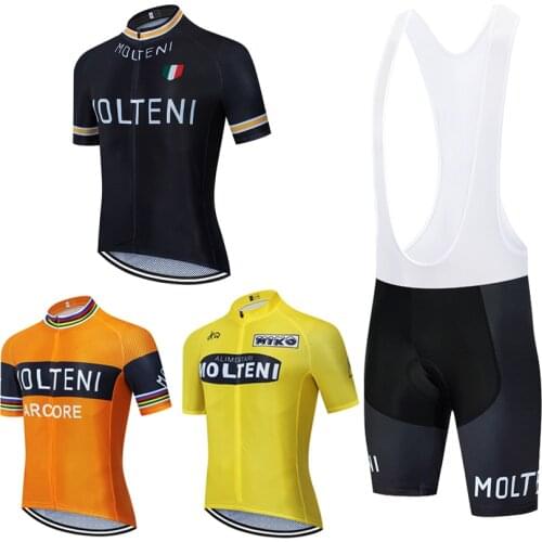 Cycling Set 2021 MOLTENI Cycling Jersey Bike Shorts 20D Pants Team Ropa Ciclismo Maillot Bicycle Clothing Uniform