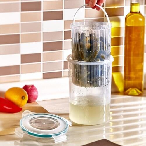 Deep Storage Container with Strainer (Olive, Pickle etc.) 1.5 liter Kitchen Gadgets Kitchen Tools Pickles Olive Storage