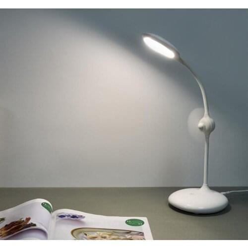 Creative Usb Portable Led Lamp & Fan Lights Lighting Eye Protection Desk Portable Charging Lamp Fan Mini Dorm Nightlight