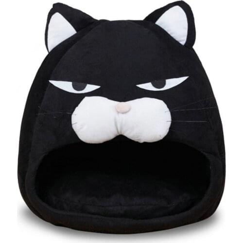 Cat Sleeping Bed for Cats Cartoon Super Soft Dog Bed Round Washable House for Cats Kennel Pet Winter Cat Bed House Small Dog Bed