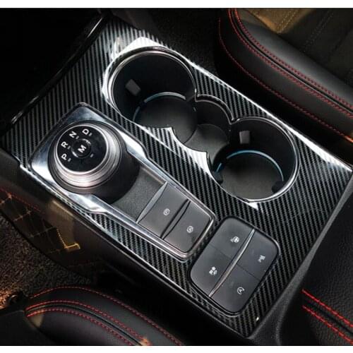 Gear Shift Strip Decorative Water Cup Panel Cover Stickers Trim Auto Accessories For Ford Kuga Escape MK3 2020 LHD