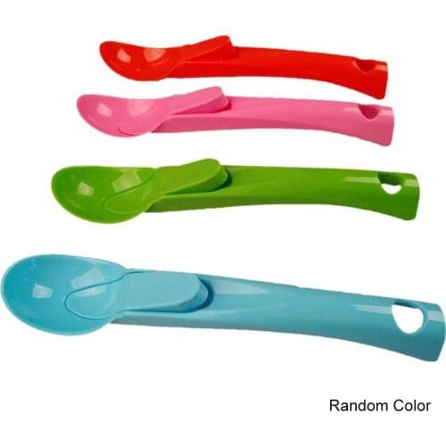 Ice Cream Scoop Plastic Nonstick Fruit Ball Spoon Dessert Scoop Ice Ball Maker Random Color Watermelon Spoon Kitchen Tools