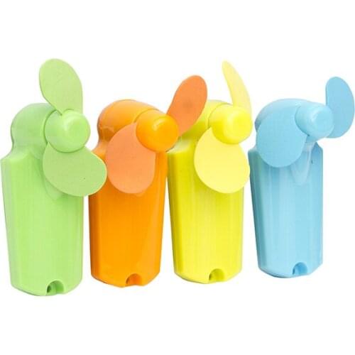 GREYDER GD-950 2XAA BATTERY-POWERED PLASTIC PORTABLE MINI FAN (ORANGE-BLUE-YELLOW-GREEN)