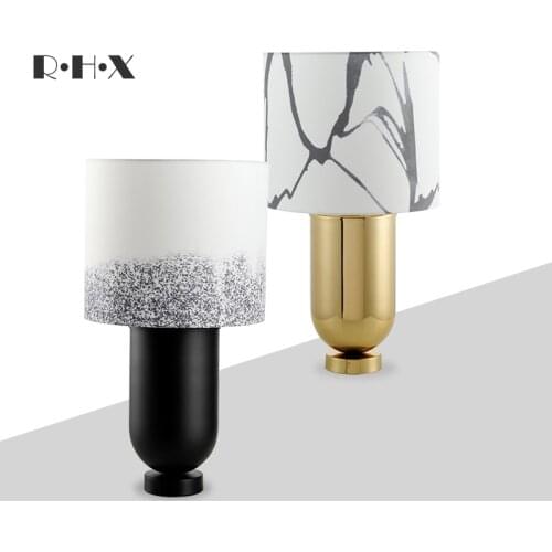 Lamp Originality Personality A Living Room Bedroom Study Golden Light Luxurious Arts Bedside Cupboard Fabric Art Desk Lamp