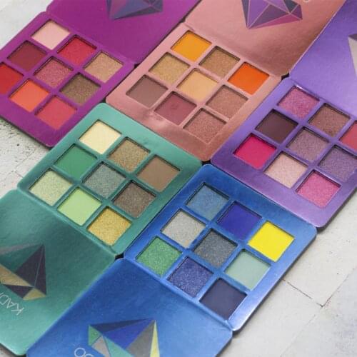 9 Color Eyeshadow Palette Creative Color Shiny Eyeshadow Exaggerated Eye Makeup Pearly Matte Eyeshadow Lasting Cosmetics TSLM1