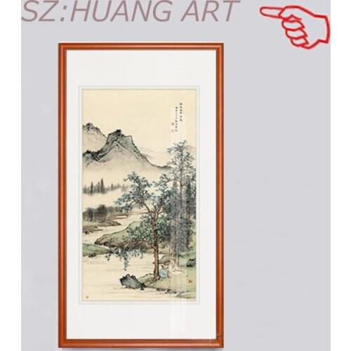 Landscape painting new Chinese style porch decorative painting vertical version of the corridor hanging paintings at the end of