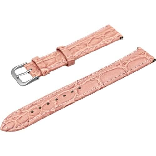 YQI Calfskin Genuine Leather Watch Band for Hour Watch Strap women with Spring bar Pink 16mm 17mm 18mm 19mm 20mm Watchband