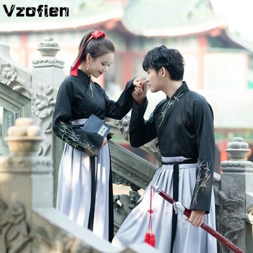 Chinese National Hanfu Costume Traditional Ancient Han Dynasty Male Couple CP Dress Man Swordsman Outfit Tang Dynasty Adult Robe