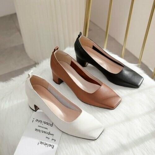 Fashion Square Toe Mid-heel High Heels Spring and Autumn Womens Shoes Cosplay Shoes Dress Queen Props