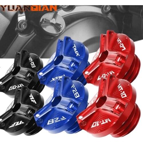 YZF Motorcycle Engine Oil Filler Cup Plug Cover Screw For Yamaha YZF R6 R1 R3 R25 MT07 MT09 TMAX 500 530 MT10 MT03 MT01 FZ8 FZ07