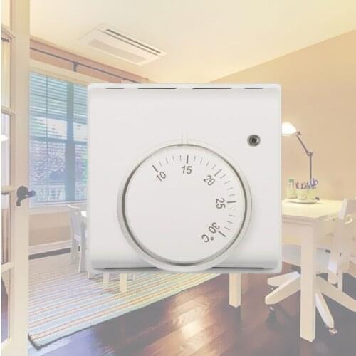 220V 6A Mechanical Gas Boiler Heating Thermostat Room Warm Central Air Conditioning Temperature Controller Swicth White