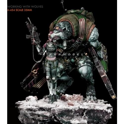 35mm Resin model kits DIY figure self-assembled A-454 (Without floor)