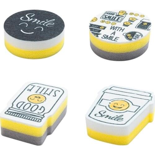 Sunshine Xiaomi 4 PCS Multiple Layers Dish Towel Dishwashing Scrubber Pan Washing Soft Kitchen Sponge Safe for Non-stick Pans