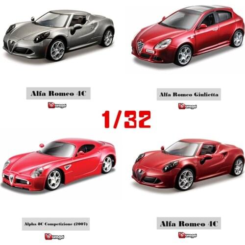 Bburago 1:32 Alfa Romeo 8C 4C Diecasts & Toy Vehicles Metal Toy Car Model High Simulation Collection Kids Toys Genuine License