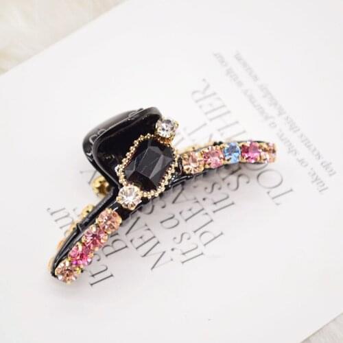 Glittering Rhinestone Hair Claws Women headwear delicate hair Long Hair Barrettes Elegant Girl Ponytail clip Hair Accessories