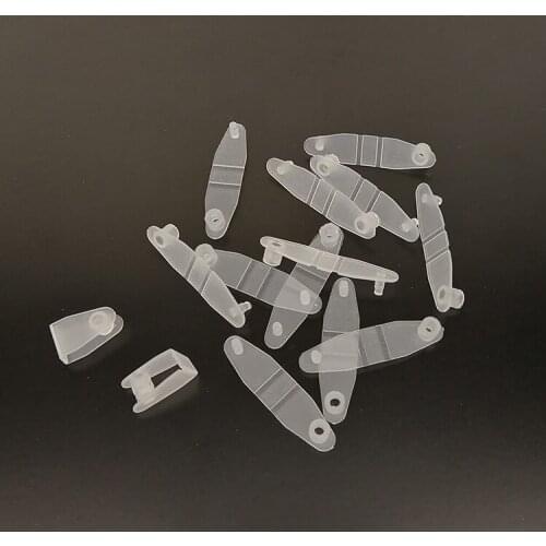 500Pcs/Lot White Plastic Buckle Button Keychain PP Clip Transparent Folding Ornament Keyring Key Chain DIY Accessories