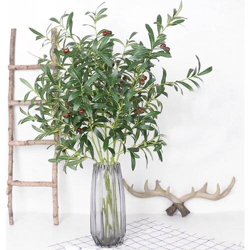 Flower Bouquet 95cm Olive Branch 37ft Tall Green Decoration 1pcs Plastic Simulation Wedding Plant Leaf