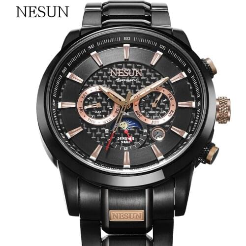 NESUN Fashion Dress Men Automatic Mechanical Wristwatches Waterproof Sapphire Luxury Brand Sports Watches Male Relogio Masculino