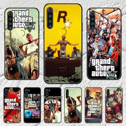 Grand Theft Auto GTA5 Phone case For Xiaomi Redmi Note 7 7A 8 8T 9 9A 9S 10 K30 Pro Ultra black tpu prime fashion shell pretty