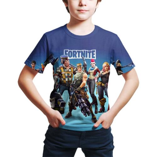 Fortnite Kids Clothing Tops T-shirt Short-Sleeve Games 3D Printed T Shirts Funny Toddler Girls Boys Clothes Streetwear 4T-14T