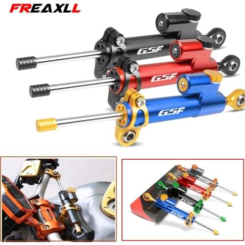 For SUZUKI GSF 250 600S 650 1200 650N BANDIT Moto CNC Motorcycle Steering Damper Stabilizer Linear Reversed Safety Control Over