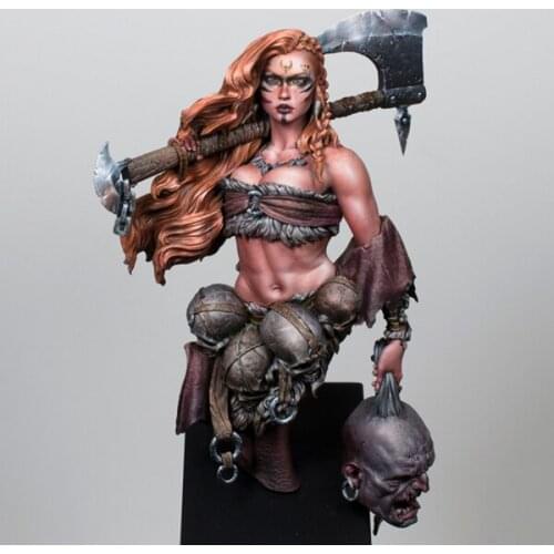New Unassembled 1/12 ancient woman warrior with axe bust (NO BASE ) Resin Figure Unpainted Model Kit