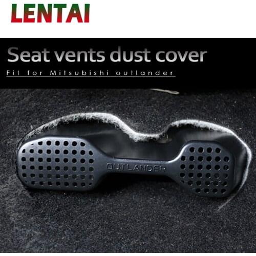 LENTAI 2pc Car Under Seat Air Conditioner Air Outlet Duct Vent Protective For 2014 2015 2016 2017 Mitsubishi Outlander 2018