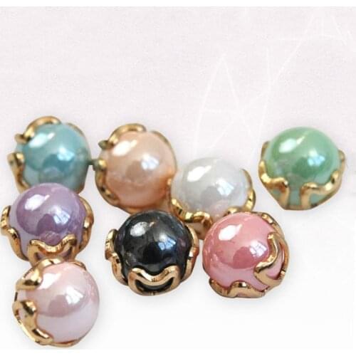 Wholesale 5000pcs Excellent Japan Nail Art Jewelry Painted Shell Pearl Refined Metal Jewelry Nail Art Alloy Tip Decoration Rivet