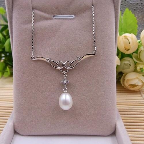 Sinya 925 sterling silver Necklace for women Genuine Natural freshwater Pearl fine jewelry Best Christmas birthday gift 2018