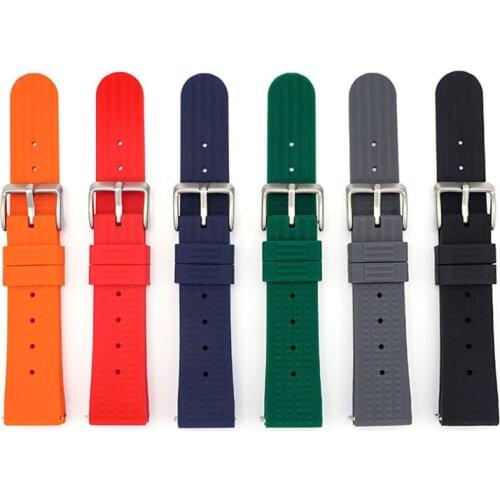 High Quality Rubber Waffle Strap 20/22mm For Seiko SRP777J1 Quick Release Bar Diving Watch Band New Design Waterproof Bracelet