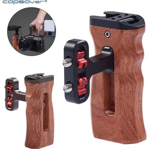 Capsaver Handheld Tripod Camera Stabilizers Bracket Side Hand Grip Phone Holder for Gopro DSLR Camera Smartphone Camera Cage