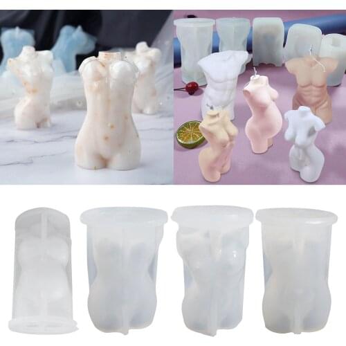 Silicone Candle Mold Human Body Soap Mold Female Body Resin Casting Mold Aromatherapy Plaster Mold DIY Candle Making Supplies