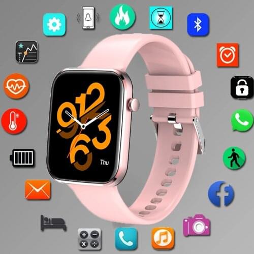 Smart Watch HD large screen 1.69 inch Women Full Touch Fitness Tracker IP67 waterproof Men Smartwatch For Android Apple Huawei