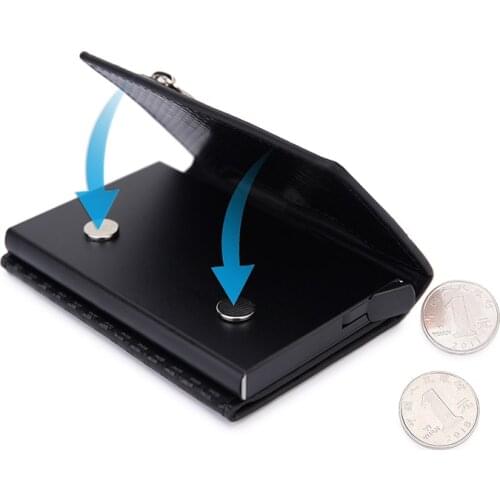 Thin Mens Magic Wallet Slim Rfid Carbon Fiber Card Holder Wallets Money Bag Coin Purse Small Male Magnet Tri-fold Wallet Walet