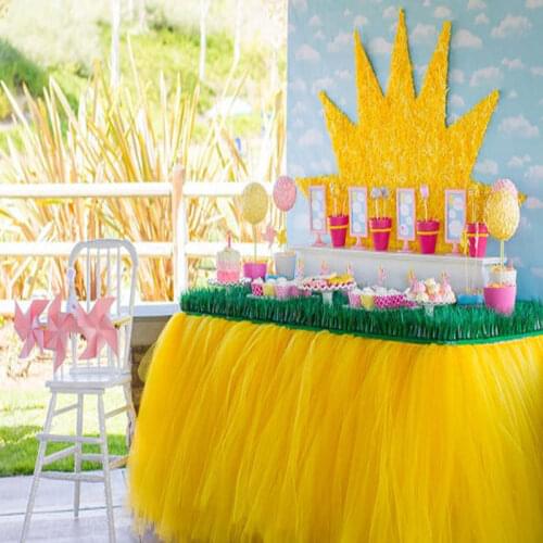 Tulle Tutu Wedding Table Skirt Birthday Baby Shower Party Desk Decoration Tableskirt Home Textile