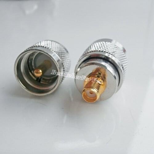 10Pcs SMA Female Jack To UHF Male PL 259 Plug RF Adapter Connector RADIO