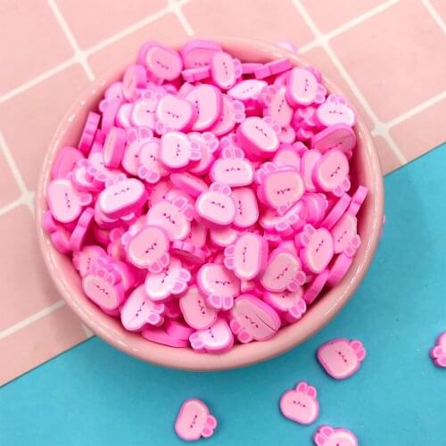 100g/lot Cartoon Rabbit Slice Polymer Clay Sprinkles for Crafts DIY Slimes Filling Shaker Cards Filler Material Accessories 10mm