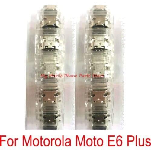 100 PCS Mini Micro USB Charging Port Connector Plug Dock For Motorola Moto E6 Plus E6plus E6+ USB Connector Socket Spare Parts