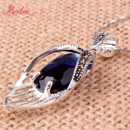 10x14mm Oval Faceted CZ Crystal Stone Marcasite White Tibetan Silver Trendy Fashion Necklace Pendant 1 Pcs,15x20mm Free Shipping
