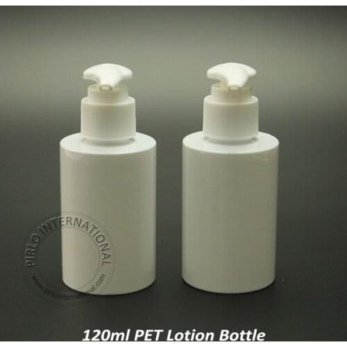 20pcs 100% Excellent 120ml Plastic Lotion Pump Bottle, Empty White PET Containers, DIY Essential Makeup Tools, Free Shipping