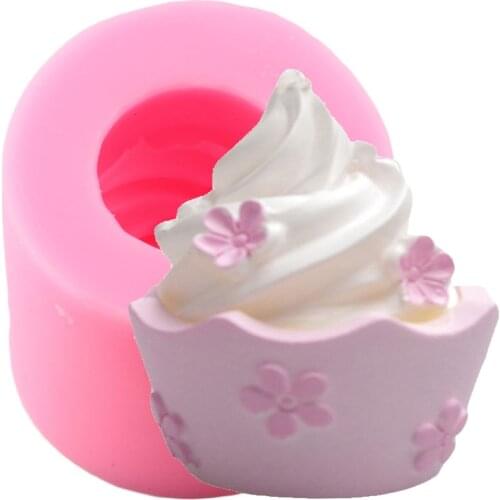 3D Ice Cream Silicone Mold Soap Polymer Clay Molds Fondant Cake Decorating Tools DIY Craft Candle Mould Chocolate Candy Moulds