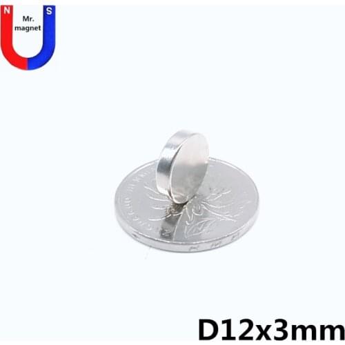 50/200/1000pcs 12x3 magnet Disc 12*3mm super strong powerful neodymium magnets 12x3 Mini small round rare earth NdFeB magnet N35