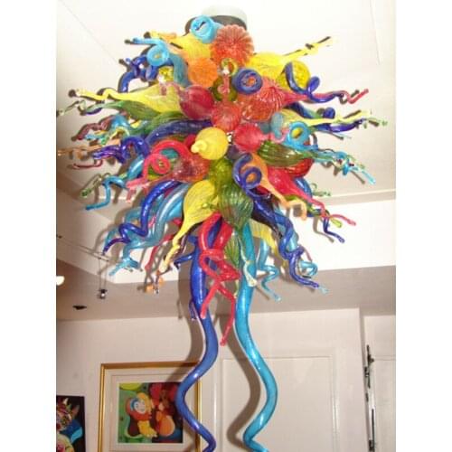 C168 Children Room Multi-color Well Glass Ceiling Light Fittings