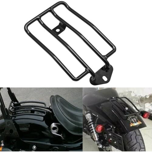 Black Rear Fender Solo Seat Luggage Rack Support Shelf Motorcycle Steel For Harley Sportster XL 883L 1200L 2004-2019