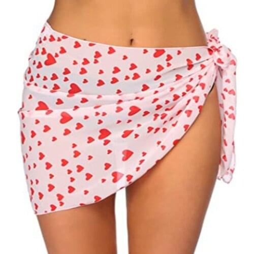 Ekouaer Women Short Sarongs Beach Wrap Sheer Bikini Wraps Chiffon Cover Ups for Swimwear S-3XL